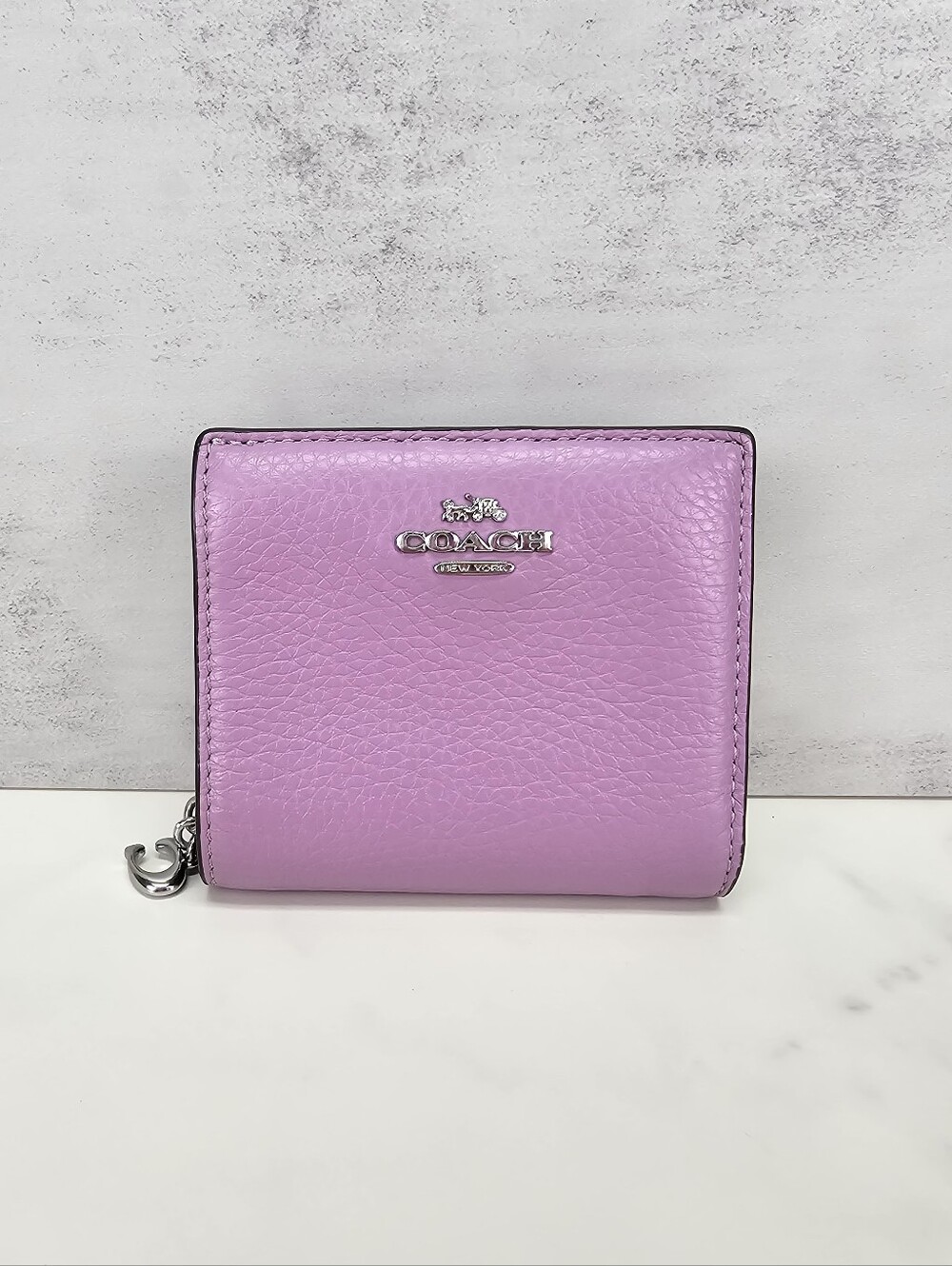 Coach Orchid/Violet Leather Snap Wallet